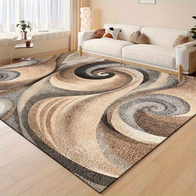 Large Modern Bohemian Spiral Mat