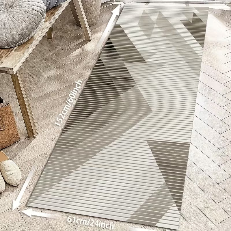 Cyberpunk Striped Non-Slip Rug - Futuristic Multi-Room Floor Mat