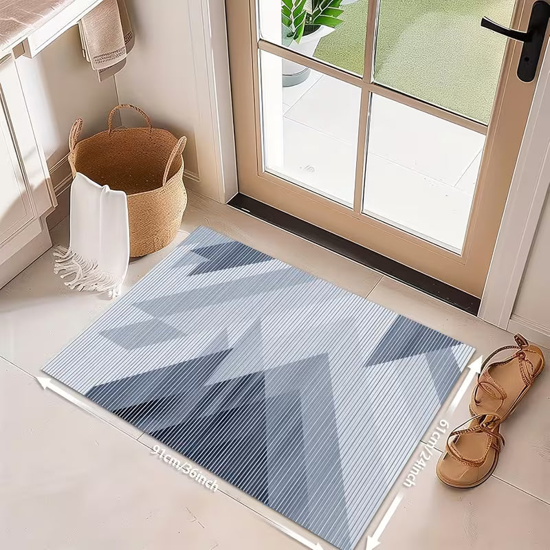 Cyberpunk Striped Non-Slip Rug - Futuristic Multi-Room Floor Mat