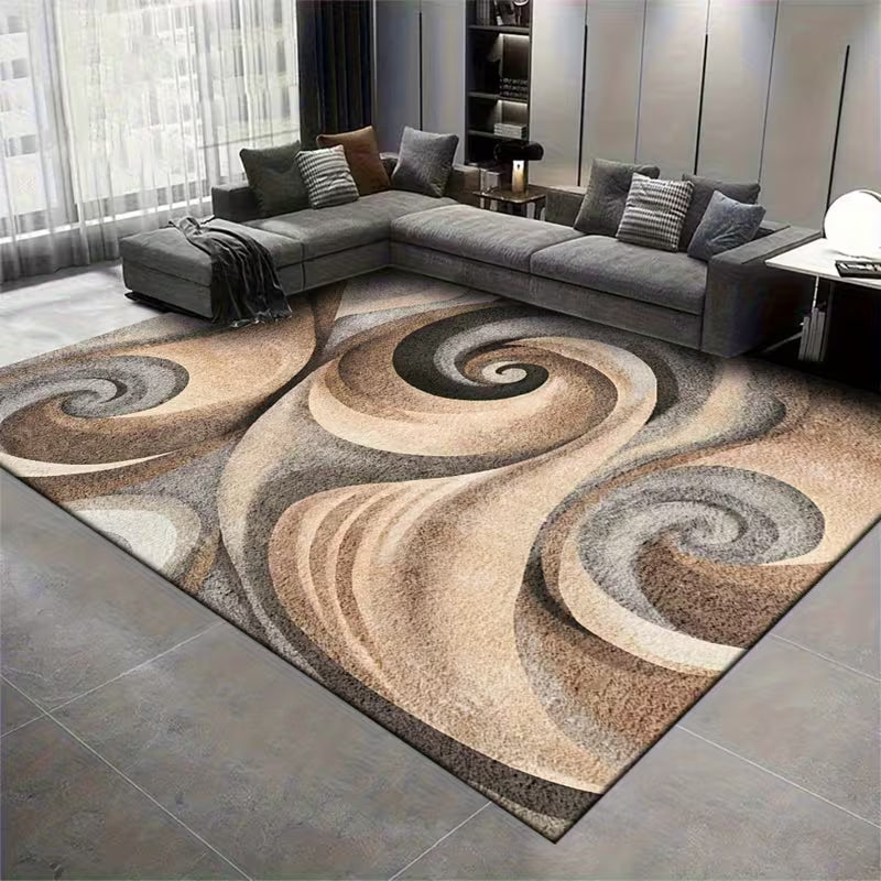 Large Modern Bohemian Spiral Mat