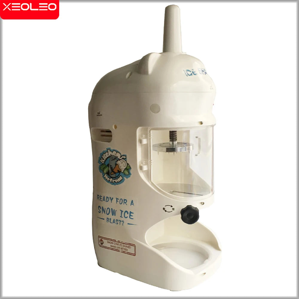 XEOLEO Commercial Ice Shaver Machine 90kg/hr - 300W Snow Cone Maker for Shaved Ice