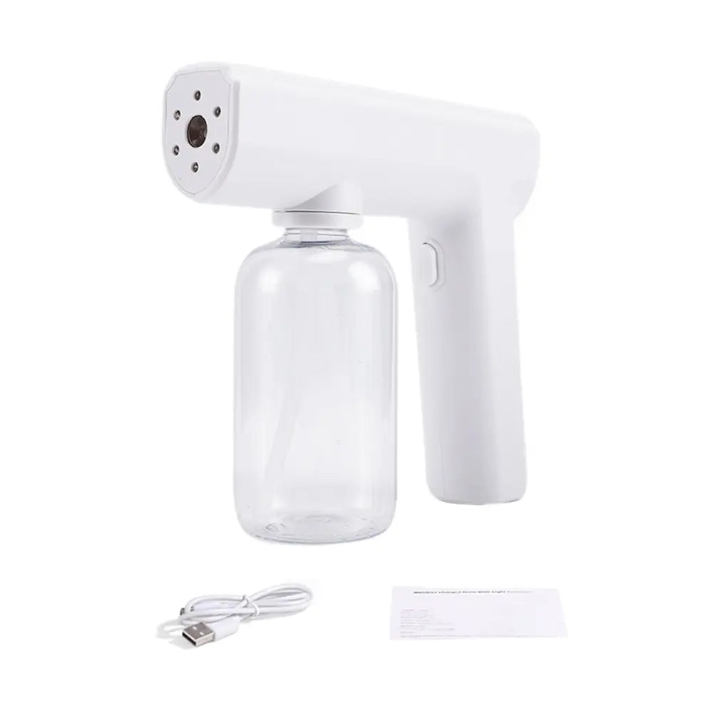NEW Style 280Ml Barber Sprayer Bottle Wireless Electric USB Nano Blue Light Steam Spray Gun Garden House