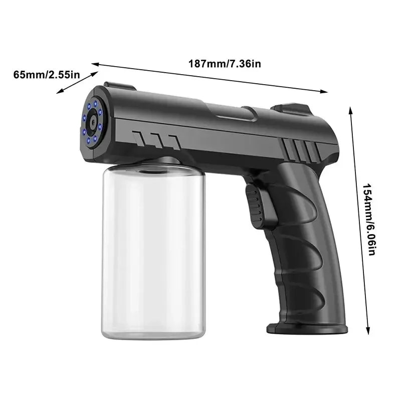 NEW Style 280Ml Barber Sprayer Bottle Wireless Electric USB Nano Blue Light Steam Spray Gun Garden House