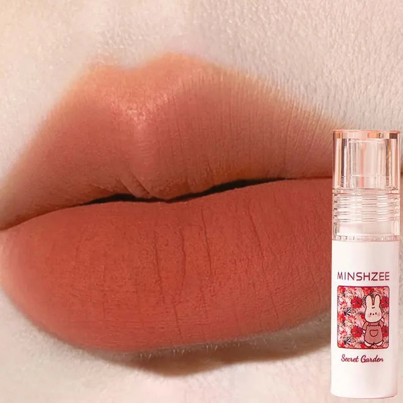 Rose Garden Matte Muse Lip Mud Liquid Lipstick Waterproof Nude Lip Gloss Long Lasting Non-stick Cup Sexy Women Lipgloss Cosmetic