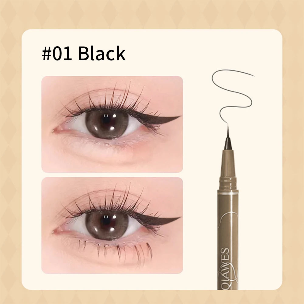 Ultra-thin 2 Fork Tip Liquid Eyeliner Double Forked Tip Lower eyelash Pen Makeup Smooth Eye Liner 2Point Eyebrow Pencil Cosmetic
