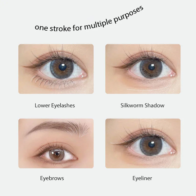 Ultra-thin 2 Fork Tip Liquid Eyeliner Double Forked Tip Lower eyelash Pen Makeup Smooth Eye Liner 2Point Eyebrow Pencil Cosmetic