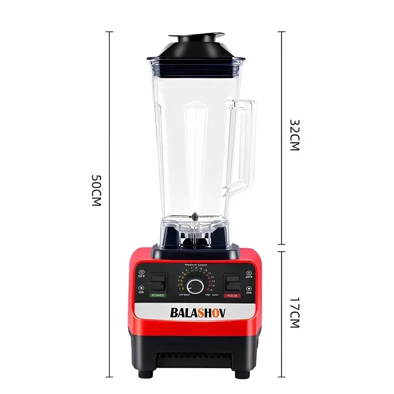 2000W Heavy Duty Commercial Blender - High Power Juicer Food Processor 220V
