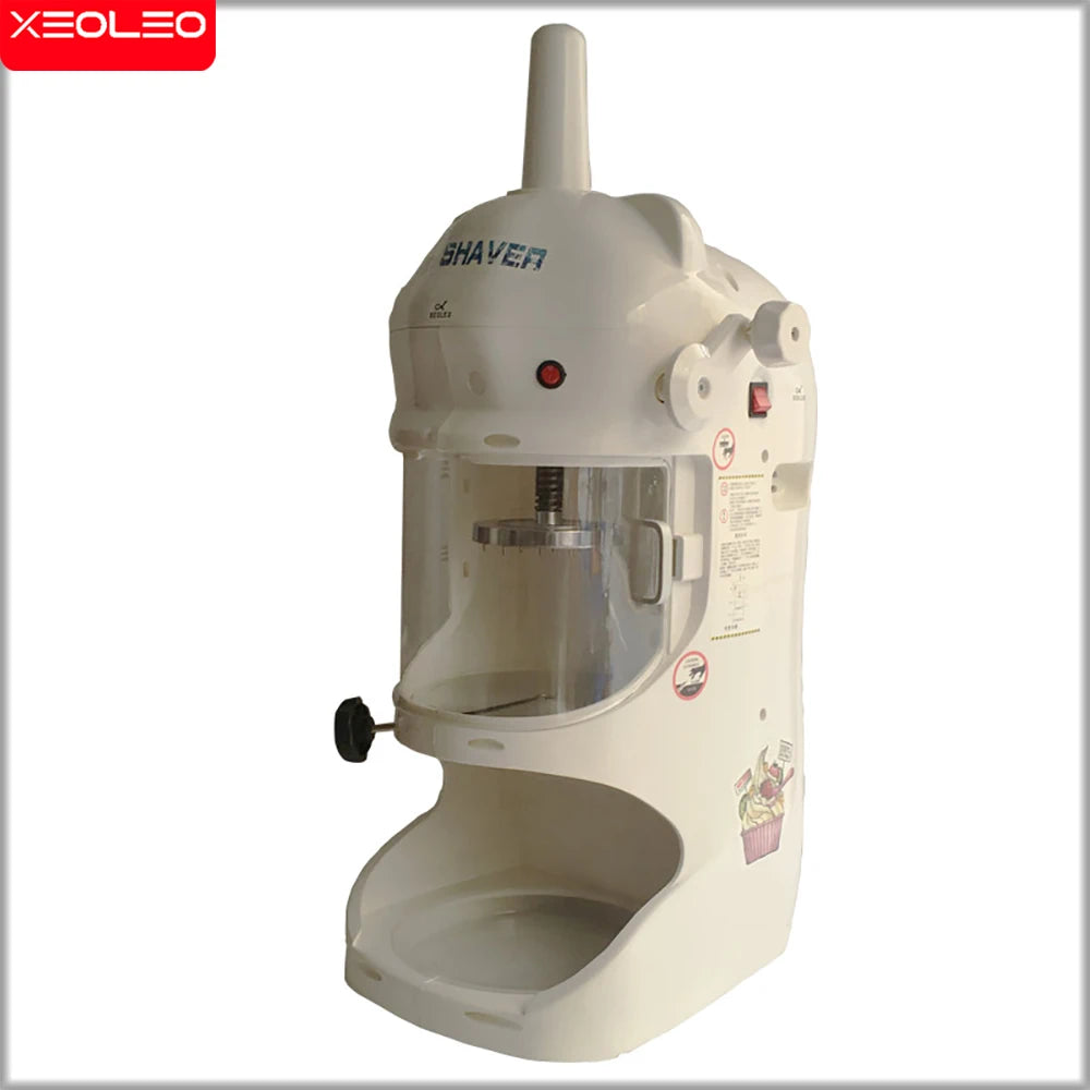 XEOLEO Commercial Ice Shaver Machine 90kg/hr - 300W Snow Cone Maker for Shaved Ice