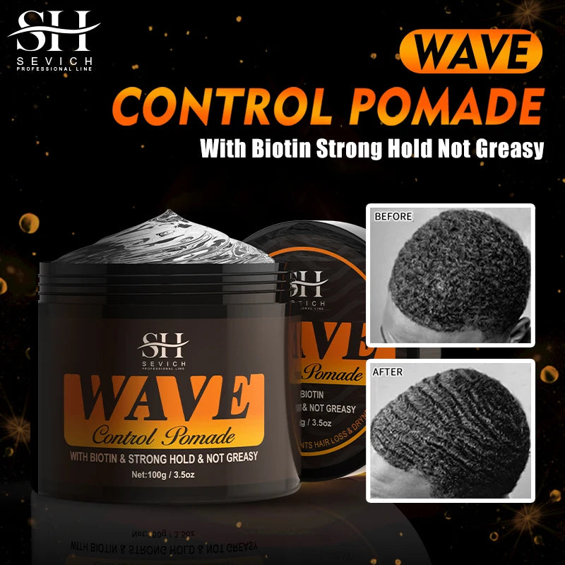 Curly Hair Cream Wave Kit for 360 Waves Hair Styling Pomade Oil Based Style Texture Wave Pomade Gel for Black Men African Braids