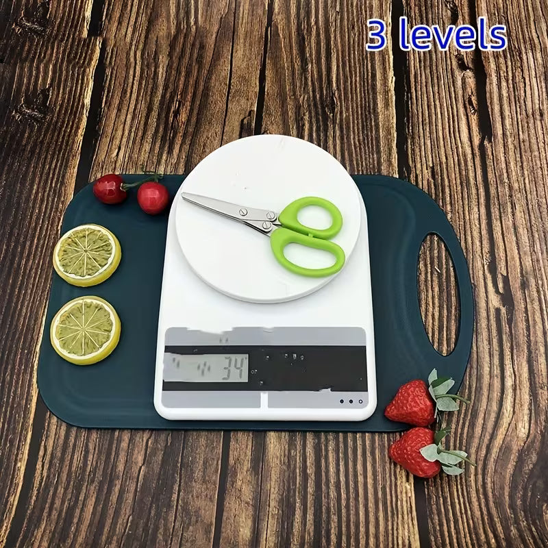 Three-Tiered Stainless Steel Kitchen Shears - Multifunctional Herb Scissors with Cleaning Tool