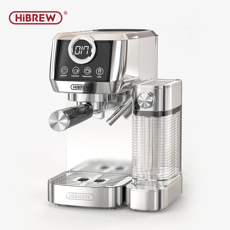HiBREW  3 in 1 Semi Automatic Espresso Cappuccino Latte Coffee Machine Automatic Milk Froth Ground Coffee Stainless Steels H13A