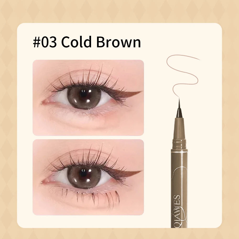 Ultra-thin 2 Fork Tip Liquid Eyeliner Double Forked Tip Lower eyelash Pen Makeup Smooth Eye Liner 2Point Eyebrow Pencil Cosmetic