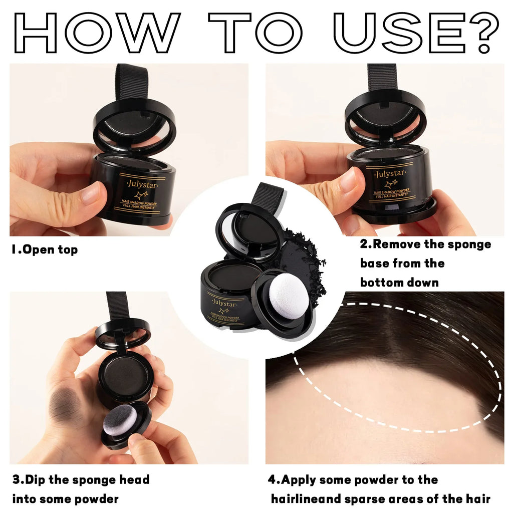 4 Color Hair Line Powder Black Root Up Natural Instant Waterproof Hairline Shadow Concealer Coverage Paint Repair Fill in Hair
