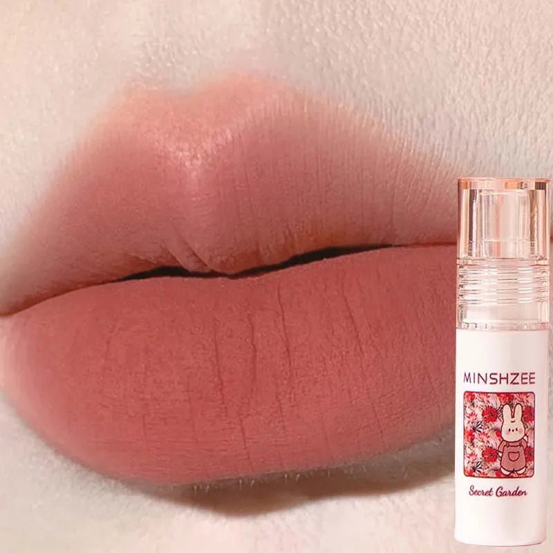 Rose Garden Matte Muse Lip Mud Liquid Lipstick Waterproof Nude Lip Gloss Long Lasting Non-stick Cup Sexy Women Lipgloss Cosmetic