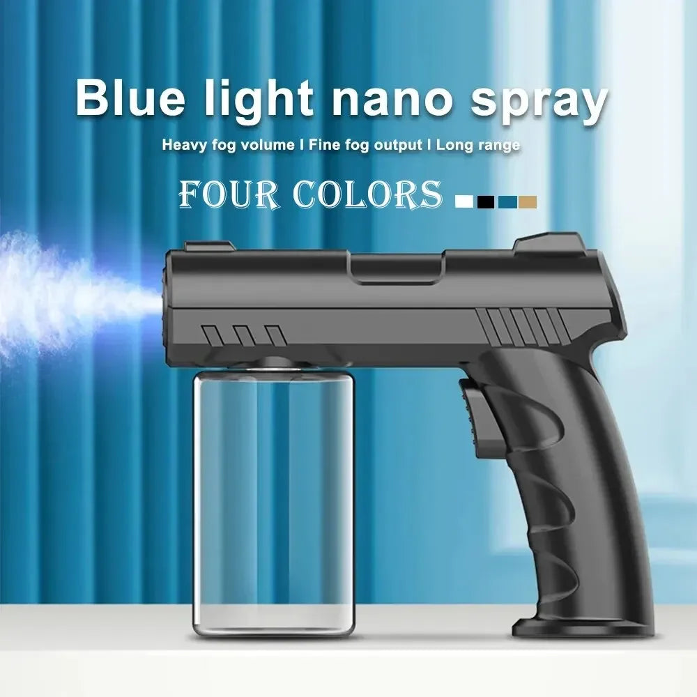 NEW Style 280Ml Barber Sprayer Bottle Wireless Electric USB Nano Blue Light Steam Spray Gun Garden House