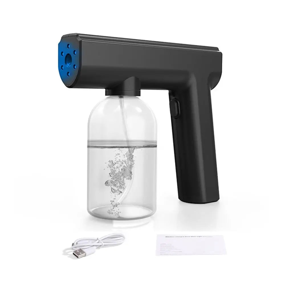 NEW Style 280Ml Barber Sprayer Bottle Wireless Electric USB Nano Blue Light Steam Spray Gun Garden House