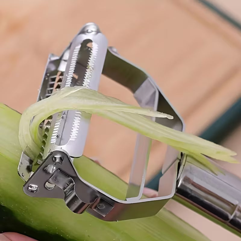 Stainless Steel Vegetable Peeler - Multi-Blade Kitchen Tool