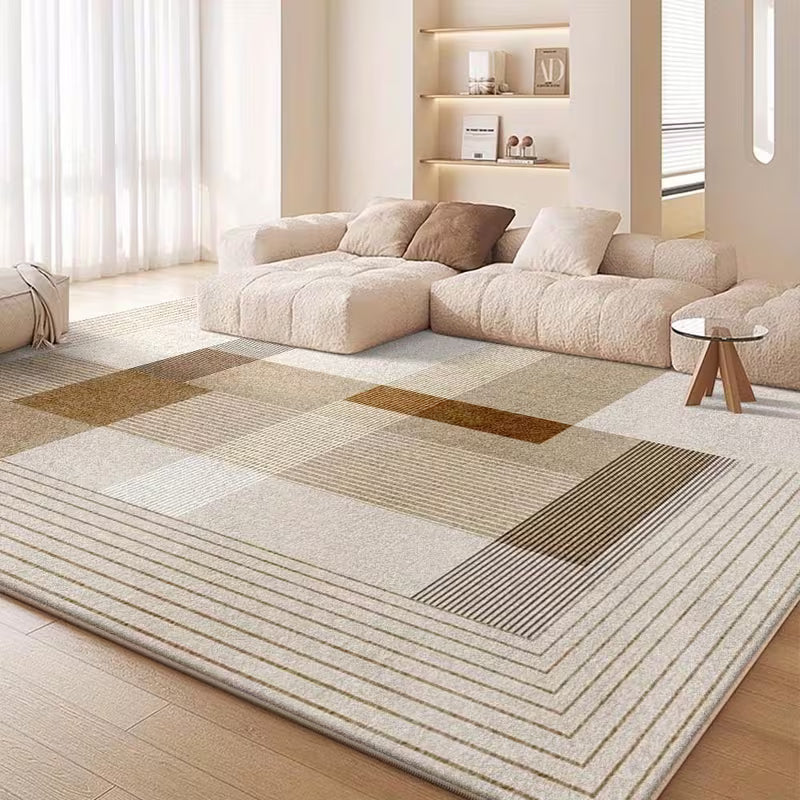 Geometric Fluffy Mat - Washable Non-Slip Rug