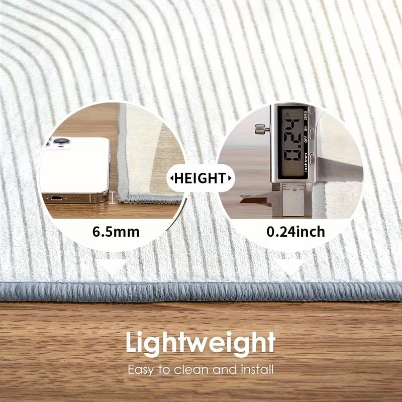 Vibrant Color Patterns Velvet Mat - Luxurious Soft Floor Covering