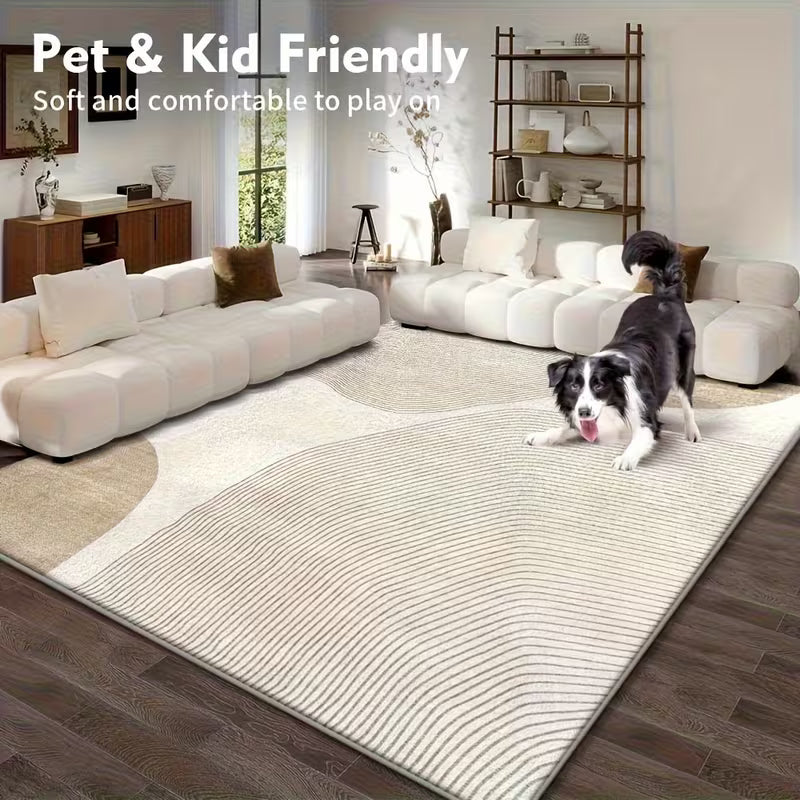 Vibrant Color Patterns Velvet Mat - Luxurious Soft Floor Covering