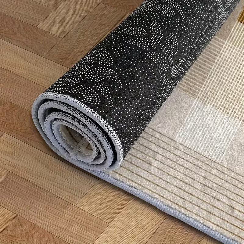 Geometric Fluffy Mat - Washable Non-Slip Rug