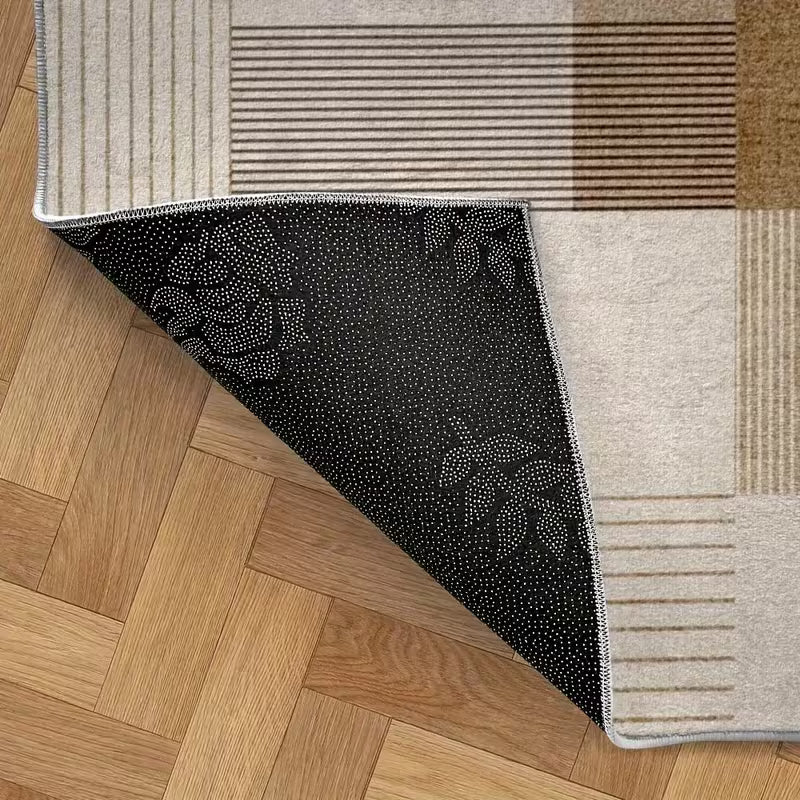 Geometric Fluffy Mat - Washable Non-Slip Rug